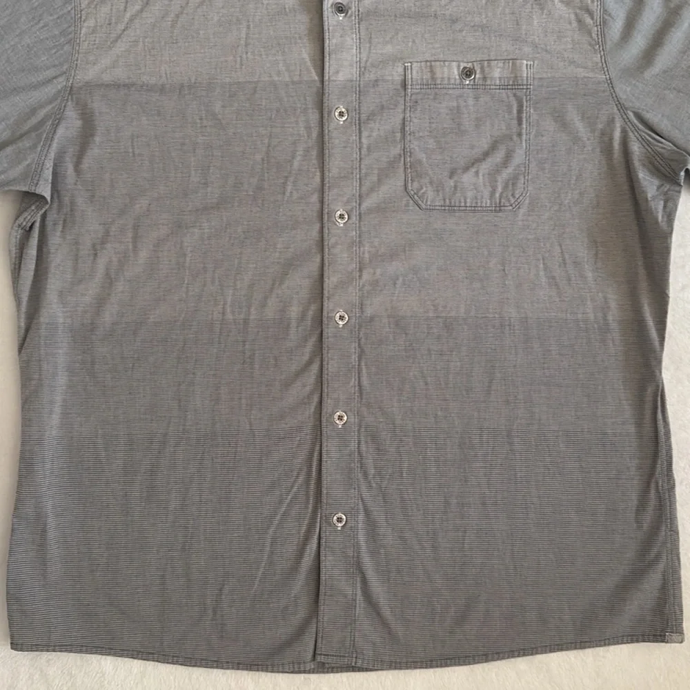 Kuhl | The Ombre Short Sleeve Button Up Casual Stripe Outdoor Shirt 7348 (XL) - Picture 8 of 16